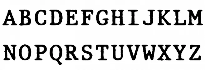 Old Computer Manual Monospaced Schriftart Groß