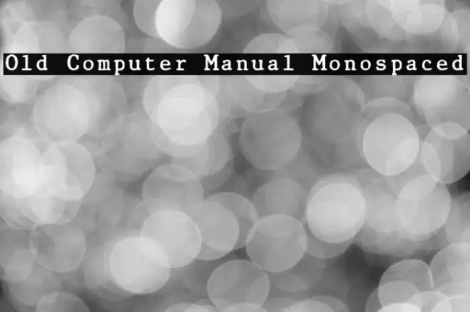 Old Computer Manual Monospaced Font examples