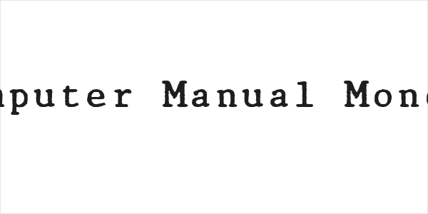 Old Computer Manual Monospaced Logo