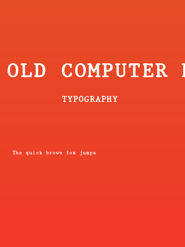 Old Computer Manual Monospaced Poster