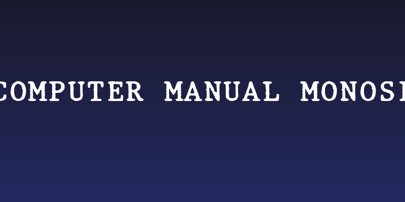 Old Computer Manual Monospaced Social Header