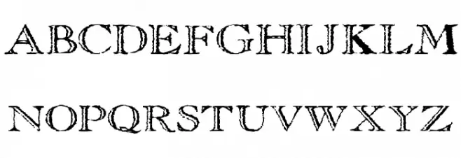 Old Copperfield Caratteri MAIUSCOLE