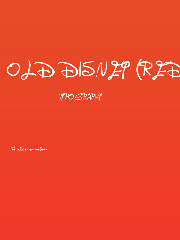 Old Disney (Redone) Regular Poster
