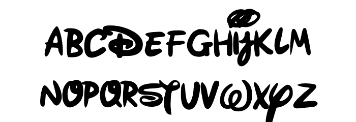 Old Disney (Redone) Regular Font LOWERCASE
