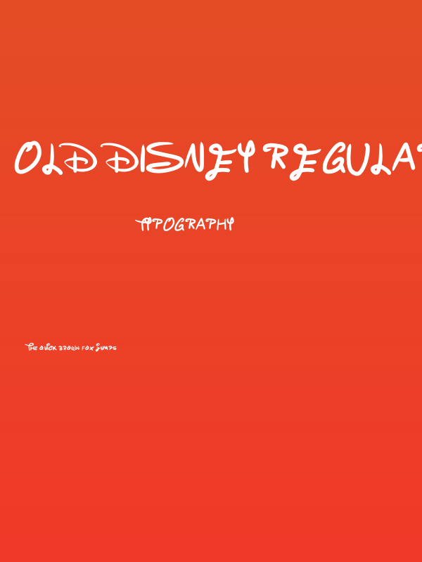 Old Disney Regular Poster