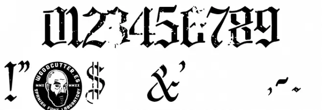 Old England Gothic Font OTHER CHARS