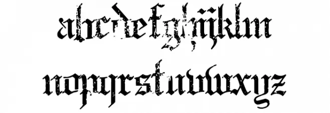 Old England Gothic Caratteri MINUSCOLO