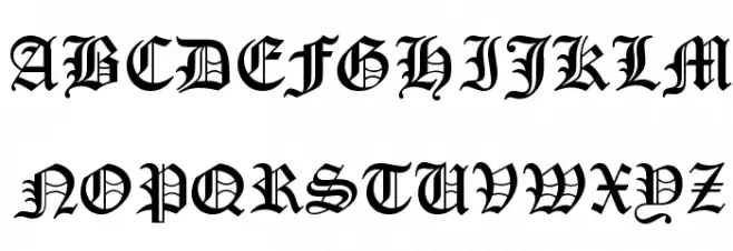 Old English Five Шрифта ВЕРХНИЙ