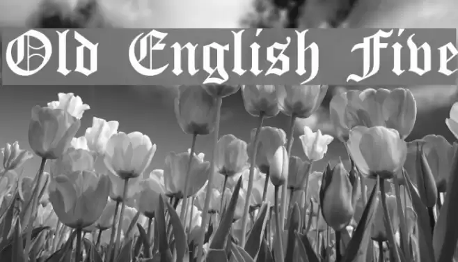 Old English Five Font examples