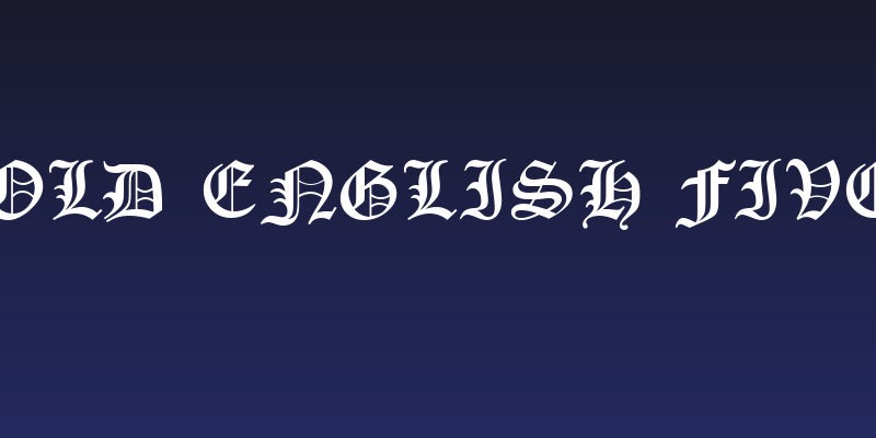 Old English Five Social Header
