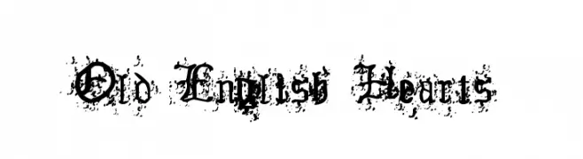 Old English Hearts  Frei Schriftart Herunterladen