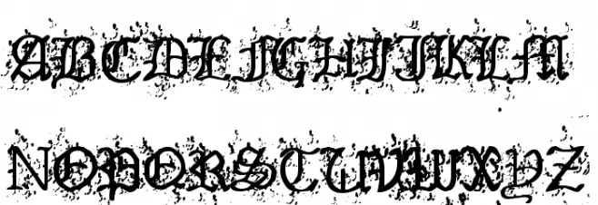 Old English Hearts Schriftart Groß