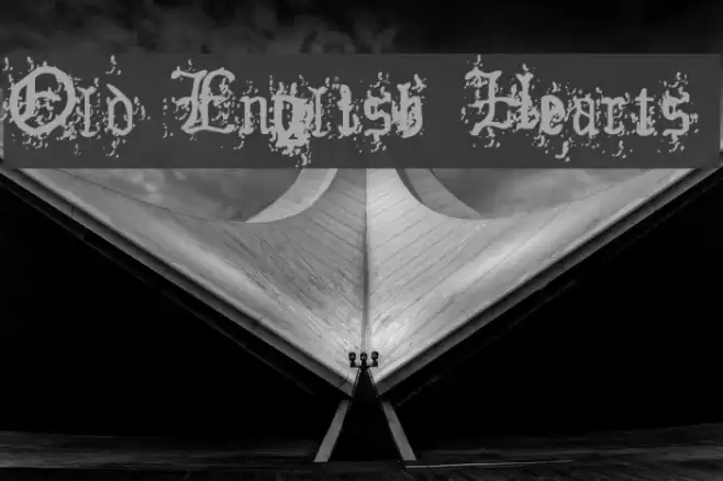 Old English Hearts Caratteri examples