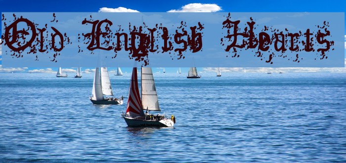 Old English Hearts Font examples