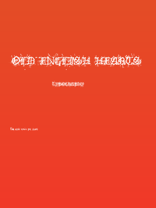 Old English Hearts Poster