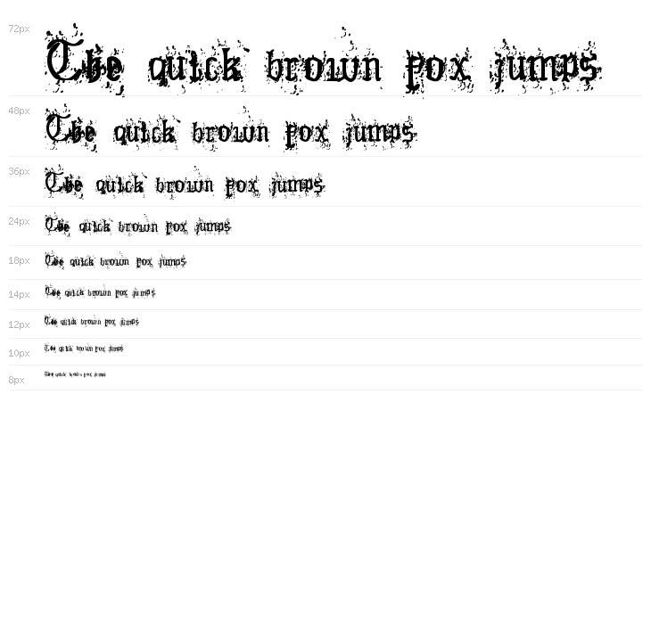 Old English Hearts Waterfall