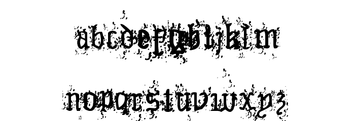 Old English Hearts Font LOWERCASE