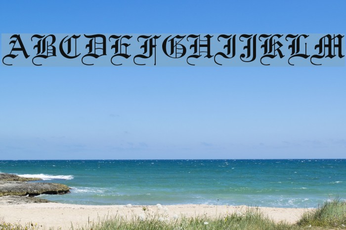 Old English Font examples