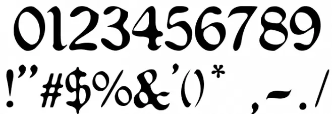 Old Europe Font OTHER CHARS