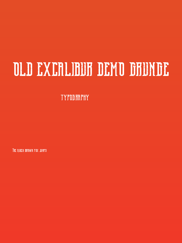 Old Excalibur Demo Grunge Poster