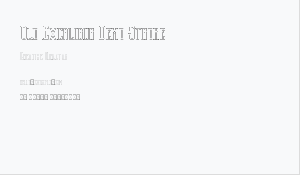 Old Excalibur Demo Stroke Business Card