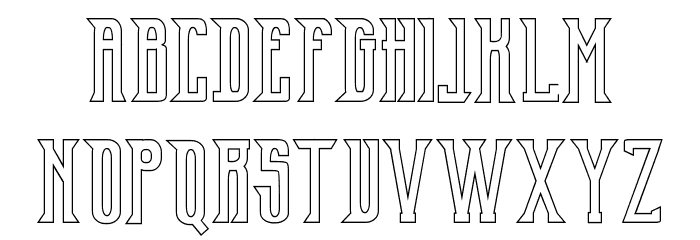 Old Excalibur Demo Stroke Font LOWERCASE
