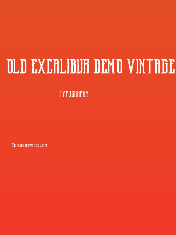 Old Excalibur Demo Vintage Poster