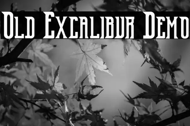 Old Excalibur Demo Font examples