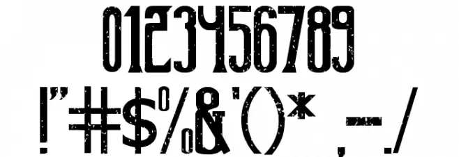 Old Excalibur Grunge Font OTHER CHARS