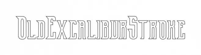 Old Excalibur Stroke  Free Fonts Download
