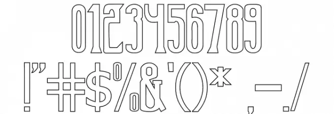 Old Excalibur Stroke Font OTHER CHARS