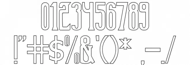 Old Excalibur Stroke Font OTHER CHARS