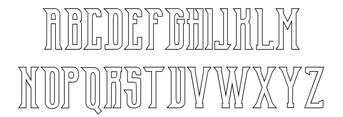 Old Excalibur Stroke Font LOWERCASE