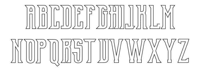 Old Excalibur Stroke Font LOWERCASE