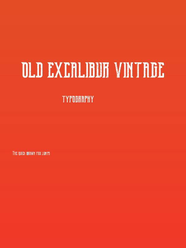 Old Excalibur Vintage Poster