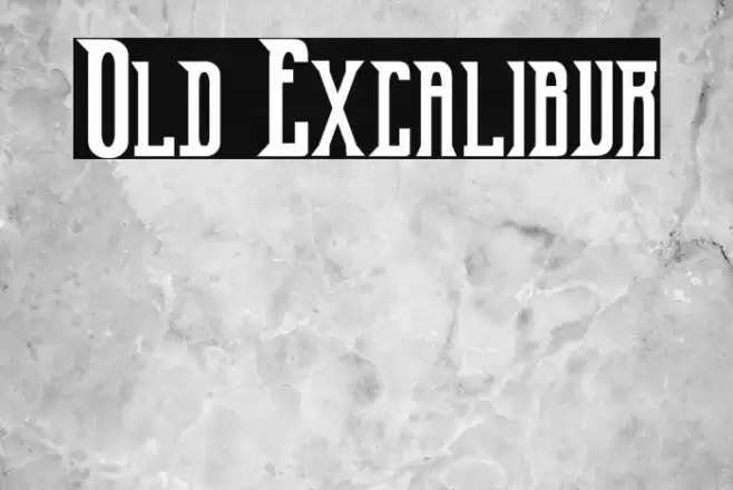 Old Excalibur Caratteri examples