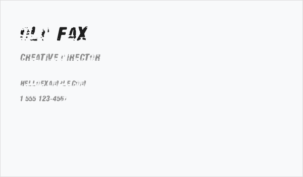 Old Fax Business Card