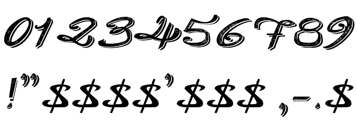 Old Figaro Cursive Italic Font OTHER CHARS