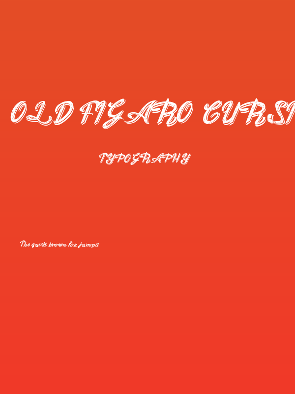 Old Figaro Cursive Italic Poster