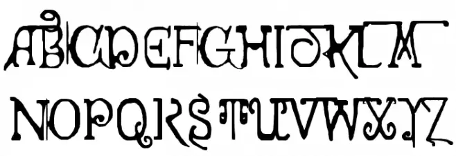 Old Gorgeous Schriftart Groß
