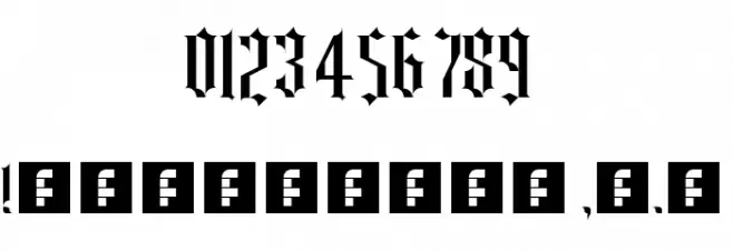 Old Gothic Regular Font OTHER CHARS