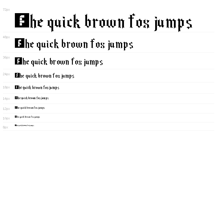 Old Gothic Regular Waterfall