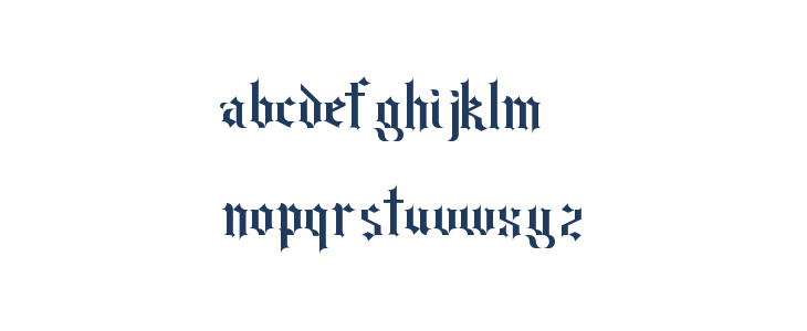Old Gothic Regular Lowercase