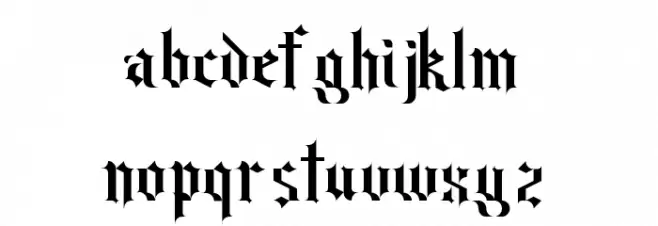 Old Gothic Regular Шрифта строчной