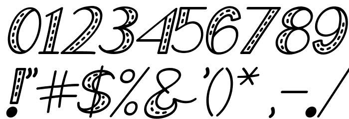 Old Jeans Italic Font OTHER CHARS