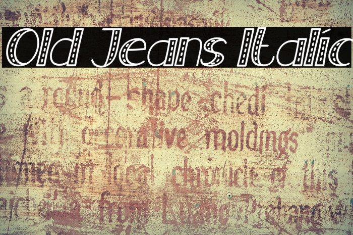 Old Jeans Italic Font examples