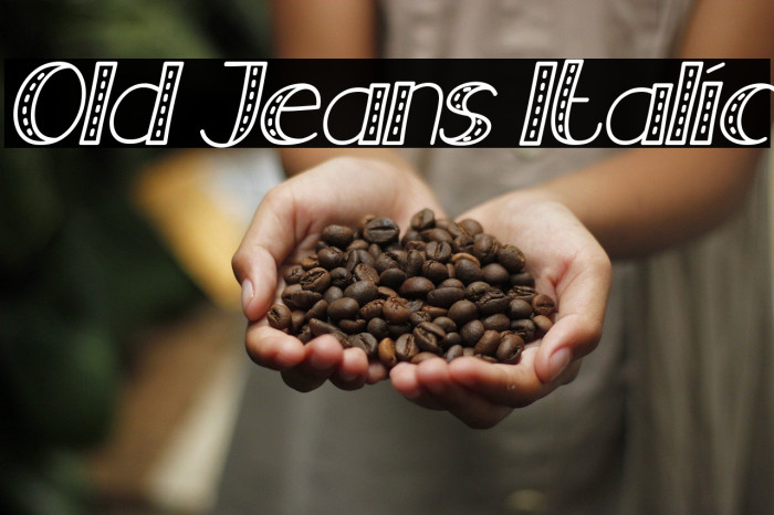 Old Jeans Italic Font examples