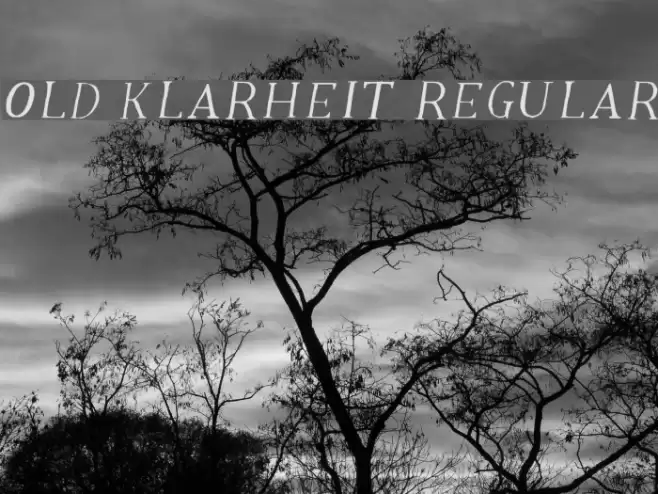 Old Klarheit Regular Font examples