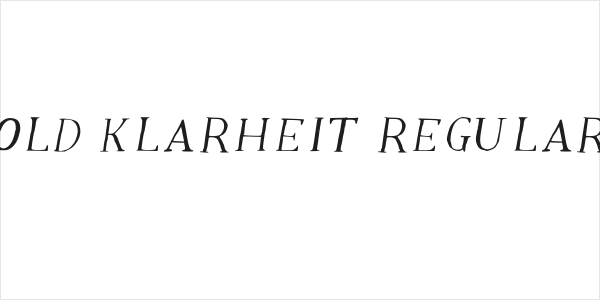 Old Klarheit Regular Logo