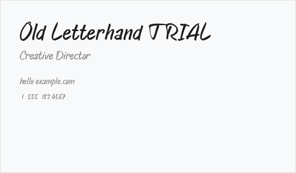 Old Letterhand TRIAL Business Card